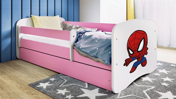 POSTEĽ PRE DETI A MLÁDEŽ 80/160 cm, biela, pink MID.YOU - Detské izby, Online Only