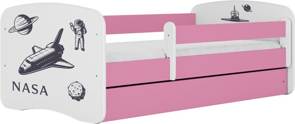 POSTEĽ PRE DETI A MLÁDEŽ 80/160 cm, biela, pink MID.YOU - Detské izby, Online Only