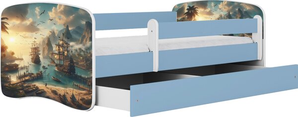 POSTEĽ PRE DETI A MLÁDEŽ 80/160 cm, modrá, biela MID.YOU - Detské izby, Online Only