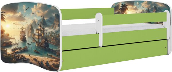 POSTEĽ PRE DETI A MLÁDEŽ 80/160 cm, zelená, biela MID.YOU - Detské izby, Online Only