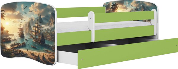 POSTEĽ PRE DETI A MLÁDEŽ 80/160 cm, zelená, biela MID.YOU - Detské izby, Online Only