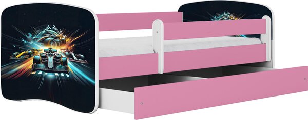 POSTEĽ PRE DETI A MLÁDEŽ 80/160 cm, biela, pink MID.YOU - Detské izby, Online Only