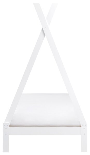 Detská posteľ teepee biela borovicové drevo 90 x 200 cm jednolôžko pre deti lamelový rám postele