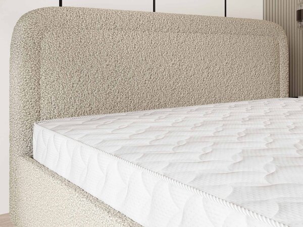 Manželská čalúnená posteľ s úložným priestorom Benira Q 140x200 - béžová