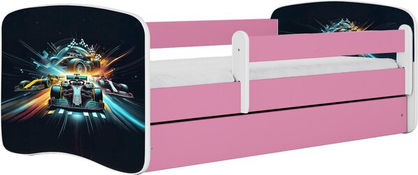 POSTEĽ PRE DETI A MLÁDEŽ 80/160 cm, biela, pink MID.YOU - Detské izby, Online Only