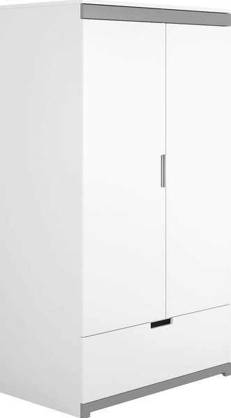 DETSKÁ ŠATNÍKOVÁ SKRIŇA, sivá, biela, 100/182/57 cm MID.YOU - Detské izby, Online Only