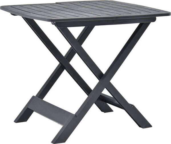 Maison Exclusive - Skladací záhradný stôl antracitová farba 79x72x70 cm plast