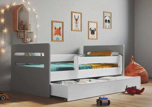 POSTEĽ PRE DETI A MLÁDEŽ 80/160 cm, sivá, biela MID.YOU - Detské izby, Online Only