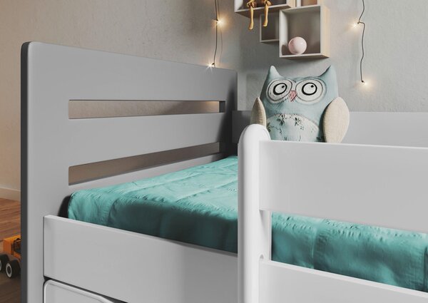 POSTEĽ PRE DETI A MLÁDEŽ 80/160 cm, sivá, biela MID.YOU - Detské izby, Online Only