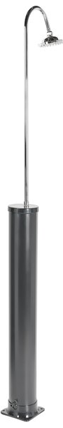 Záhradná solárna sprcha čierna PVC dažďová hlavica vonkajší sprchový stĺp moderná záhrada