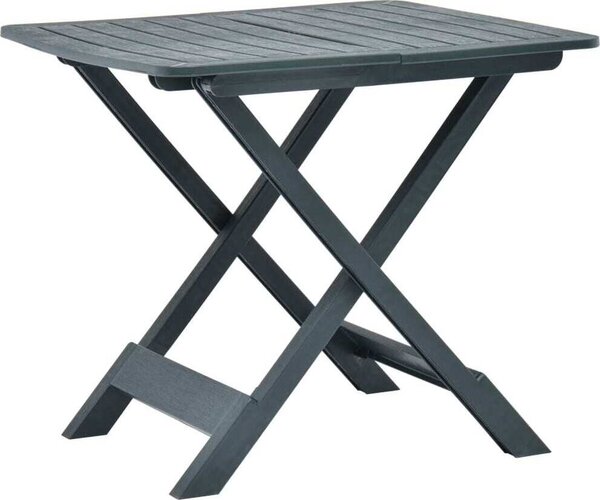 Maison Exclusive - Zložený záhradný stôl, zelený, 79 x 72 x 70 cm, plast