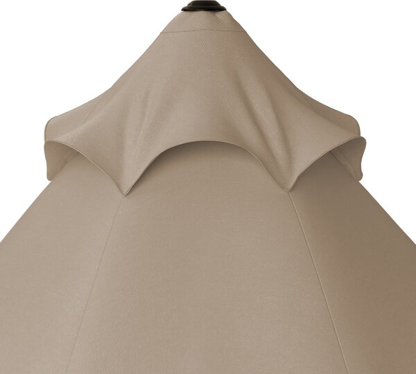 Záhradný slnečník Maui Ø330 cm - taupe