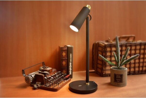 Immax 08991L- LED Stmievateľná stolná lampa s Qi nabíjaním TIT LED/12W/230V čierna