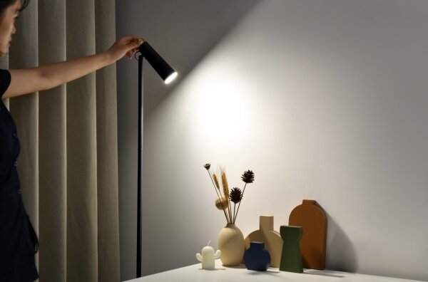 Immax 08993L - LED Stmievateľná stojacia lampa TIT LED/6W/230V čierna