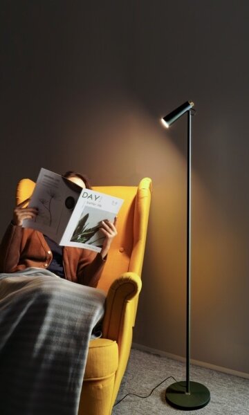 Immax 08993L - LED Stmievateľná stojacia lampa TIT LED/6W/230V čierna