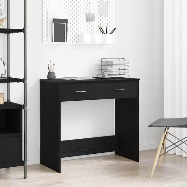 Maison Exclusive – Písací stôl, čierna farba, vzhľad dreva, materiál: drevotrieska, rozmer: 80 x 40 x 75 cm
