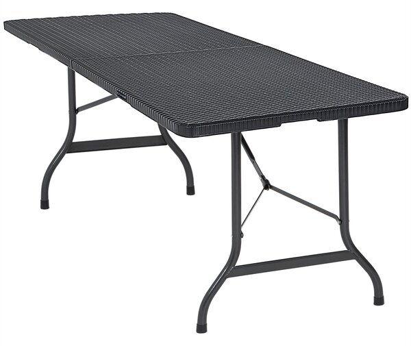 Ratanový stôl 180x75x73cm - čierny