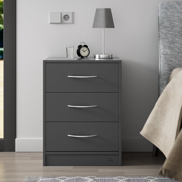 Nočný stolík Eloise 54x39x28cm - LED antracit