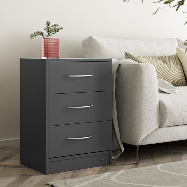 Nočný stolík Eloise 54x39x28cm - LED antracit