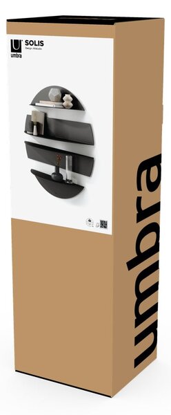 Čierne kovové police v súprave 4 ks 76 cm Solis – Umbra