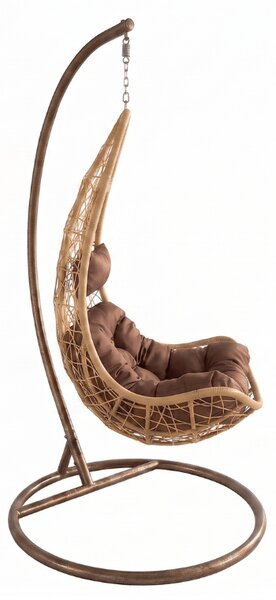 Žlté závesné kreslo AMAZONIA so stojanom