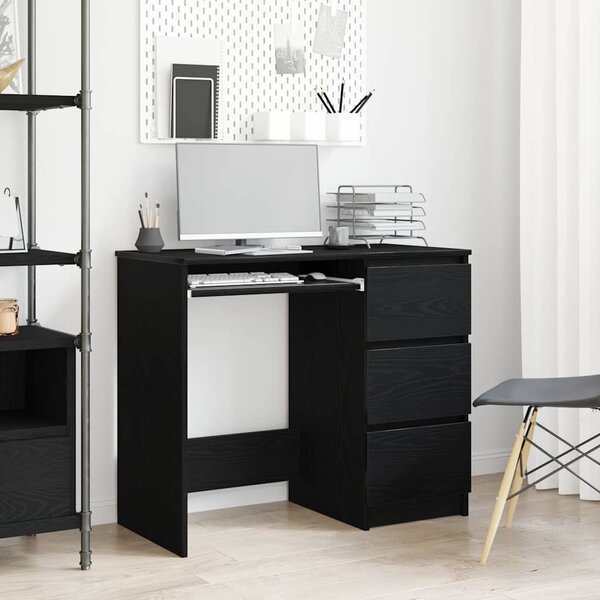 Maison Exclusive - písací stôl čierny dubový vzhľad 90x45x76 cm drevený materiál