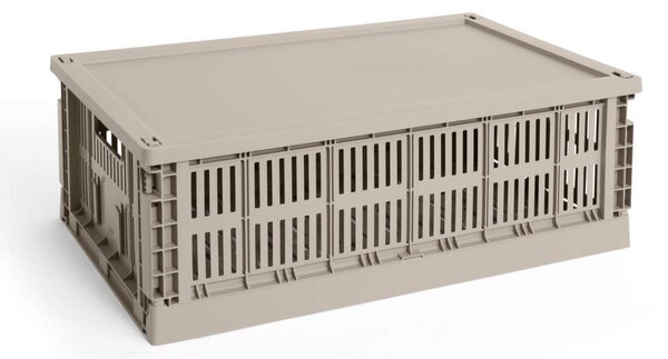 HAY Plastové veko Colour Crate Large, warm grey