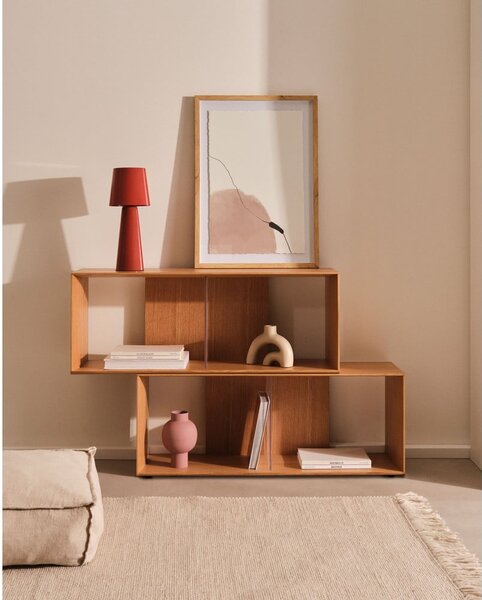Modulárny policový systém v dekore duba v prírodnej farbe 101x38 cm Litto – Kave Home