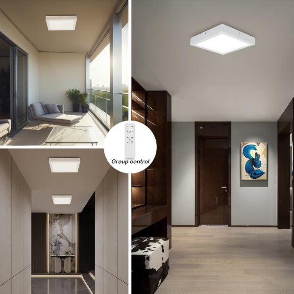 Brilagi-LED Stmievateľné kúpeľňové svietidlo FRAME SMART LED/24W/230V IP44 biele + diaľkové ovládanie