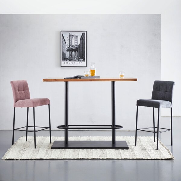 BAROVÝ STÔL, akácia, čierna, farba akácie, 140/75/105 cm Linea Natura - Online Only jedálne, Online Only