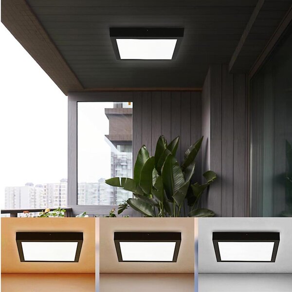 Brilagi - LED Kúpeľňové svietidlo FRAME LED/24W/230V 3000/4000/6000K IP44 čierna