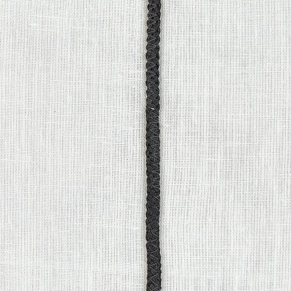 Sada 2 dekoratívnych ľanových vankúšov biely a čierny pruhovaný vzor 50 x 50 cm bytové doplnky