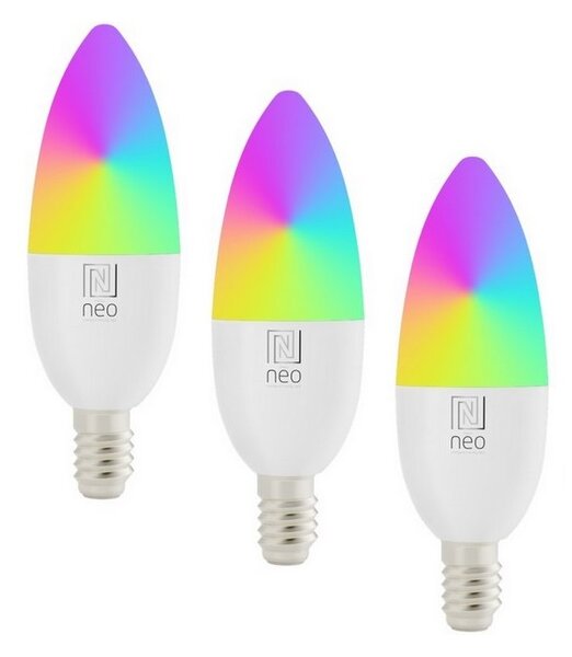 Immax NEO 07716CDO -SADA 3xLED RGB Stmievateľná žiarovka E14/6W/230V Wi-Fi Tuya+DO