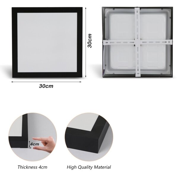 Brilagi - LED Kúpeľňové svietidlo FRAME LED/24W/230V 3000/4000/6000K IP44 čierna