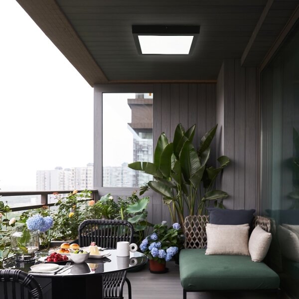 Brilagi - LED Kúpeľňové svietidlo FRAME LED/24W/230V 3000/4000/6000K IP44 čierna