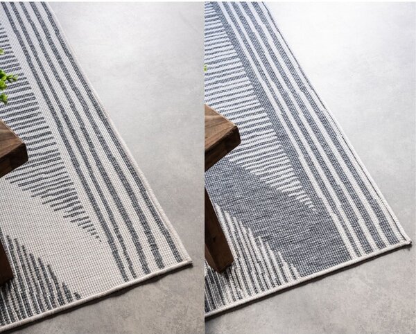 Krémovo-sivý vonkajší koberec 80x150 cm Gemini – Elle Decoration