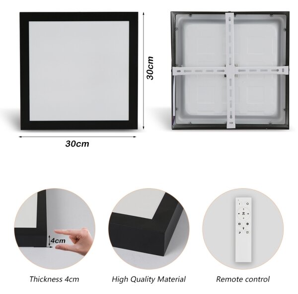 Brilagi-LED Stmievateľné kúpeľňové svietidlo FRAME SMART LED/24W/230V IP44 čierna+DO