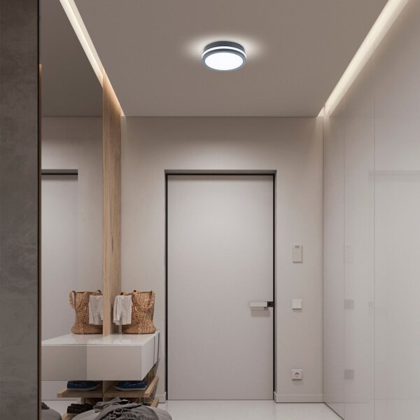 Brilagi - Vonkajšie LED svietidlo so senzorom BENE LED/18W/230V priemer 22 cm IP54