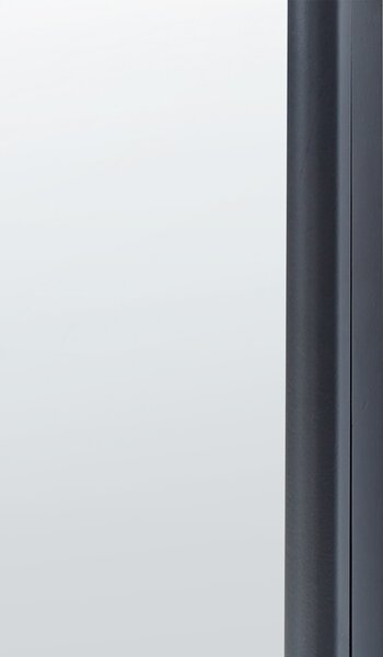 Nástenné zrkadlo čierne železo sklo 45 x 145 cm oválne závesné dekorácie moderný minimalistický štýl obývačka spálňa predsieň