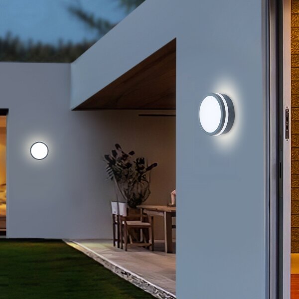 Brilagi - Vonkajšie LED svietidlo so senzorom BENE LED/18W/230V priemer 22 cm IP54