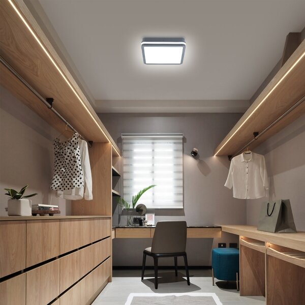 Brilagi - BENE LED vonkajšie svietidlo so senzorom, 24 W, 230 V, 26x26 cm, IP54