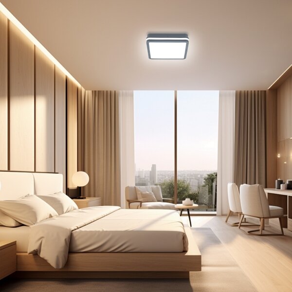 Brilagi - BENE LED vonkajšie svietidlo so senzorom, 24 W, 230 V, 26x26 cm, IP54