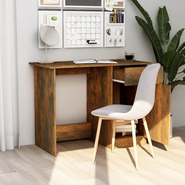 Maison Exclusive - písací stôl z dymového dubu 100x50x76 cm drevený materiál