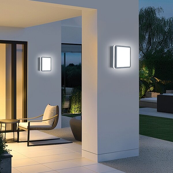 Brilagi - BENE LED vonkajšie svietidlo so senzorom, 24 W, 230 V, 26x26 cm, IP54