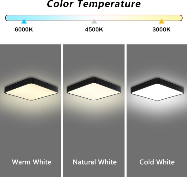 Brilagi - LED stropné svietidlo POOL SQUARE LED/48W/230V 50x50 cm čierne