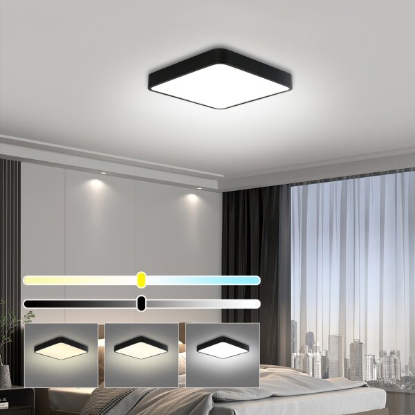 Brilagi -LED Stmievateľné svietidlo POOL SQUARE LED/36W/230V 3000-6000K 40x40 cm čierna+DO