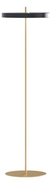 Antracitovosivá LED stojacia lampa so stmievačom s kovovým tienidlom (výška 151 cm) Asteria Floor – UMAGE
