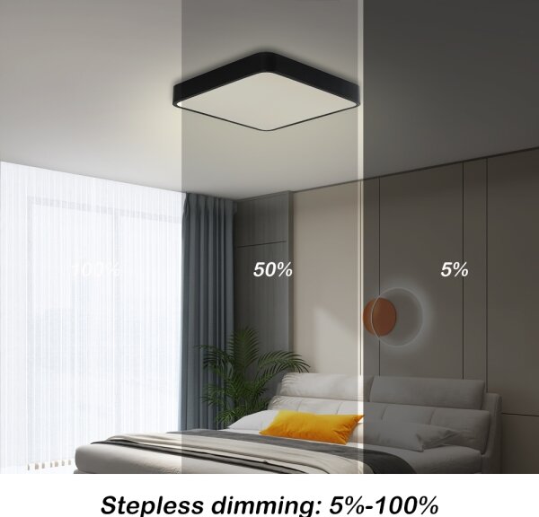 Brilagi -LED Stmievateľné svietidlo POOL SQUARE LED/36W/230V 3000-6000K 40x40 cm čierna+DO