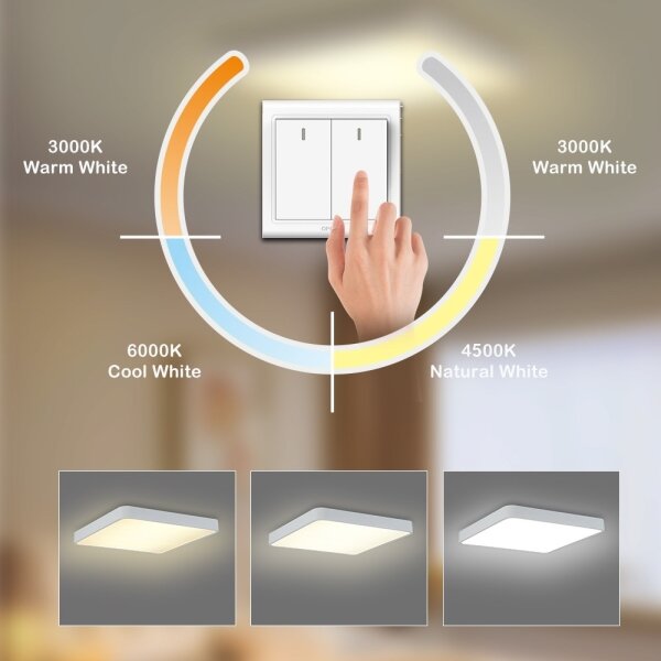 Brilagi - LED stropné svietidlo POOL SQUARE LED/48W/230V 50x50 cm biela