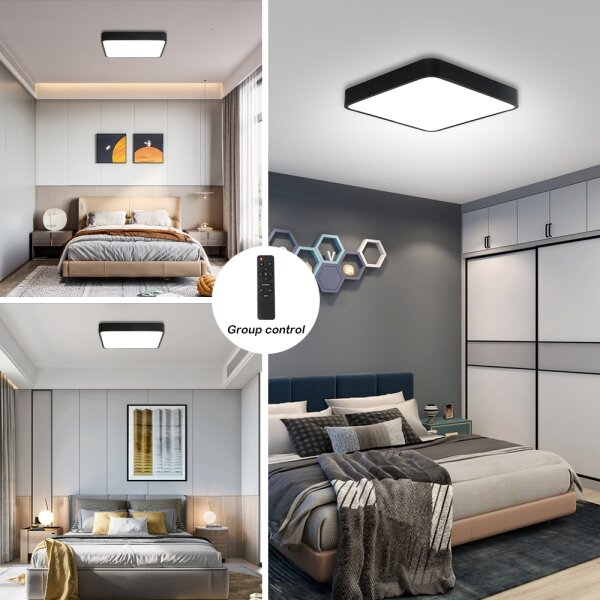Brilagi -LED Stmievateľné svietidlo POOL SQUARE LED/36W/230V 3000-6000K 40x40 cm čierna+DO